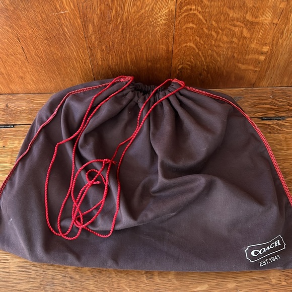 Rare! Coach Hampton Book Tote in cream with Dark Brown Pebbled Leather Details. - Picture 8 of 8